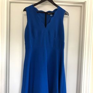 Bright blue a line cocktail dress